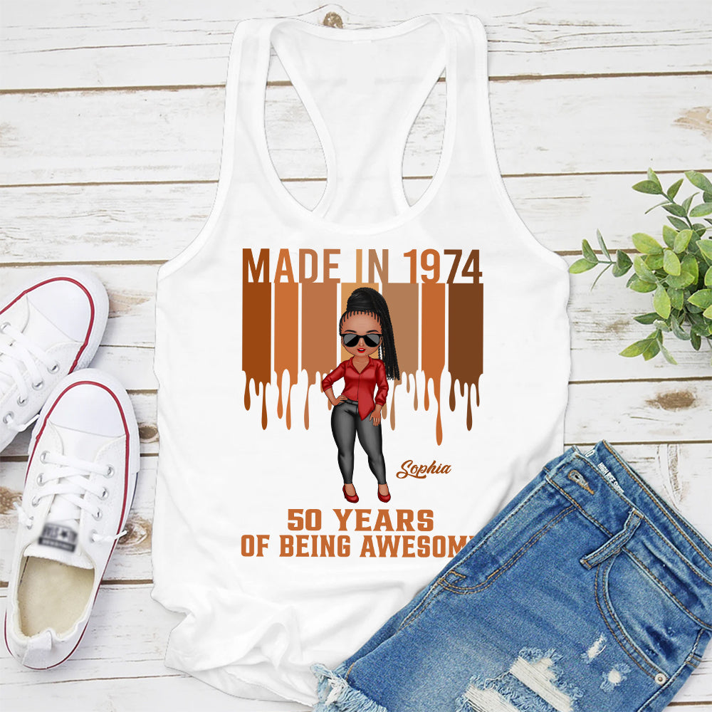 50th Birthday Shirts, Custom Birthday Shirts, Turning 50 Shirt, Gifts For Women Turning 50, 50 And Fabulous Shirt, 1974 Shirt - HCT