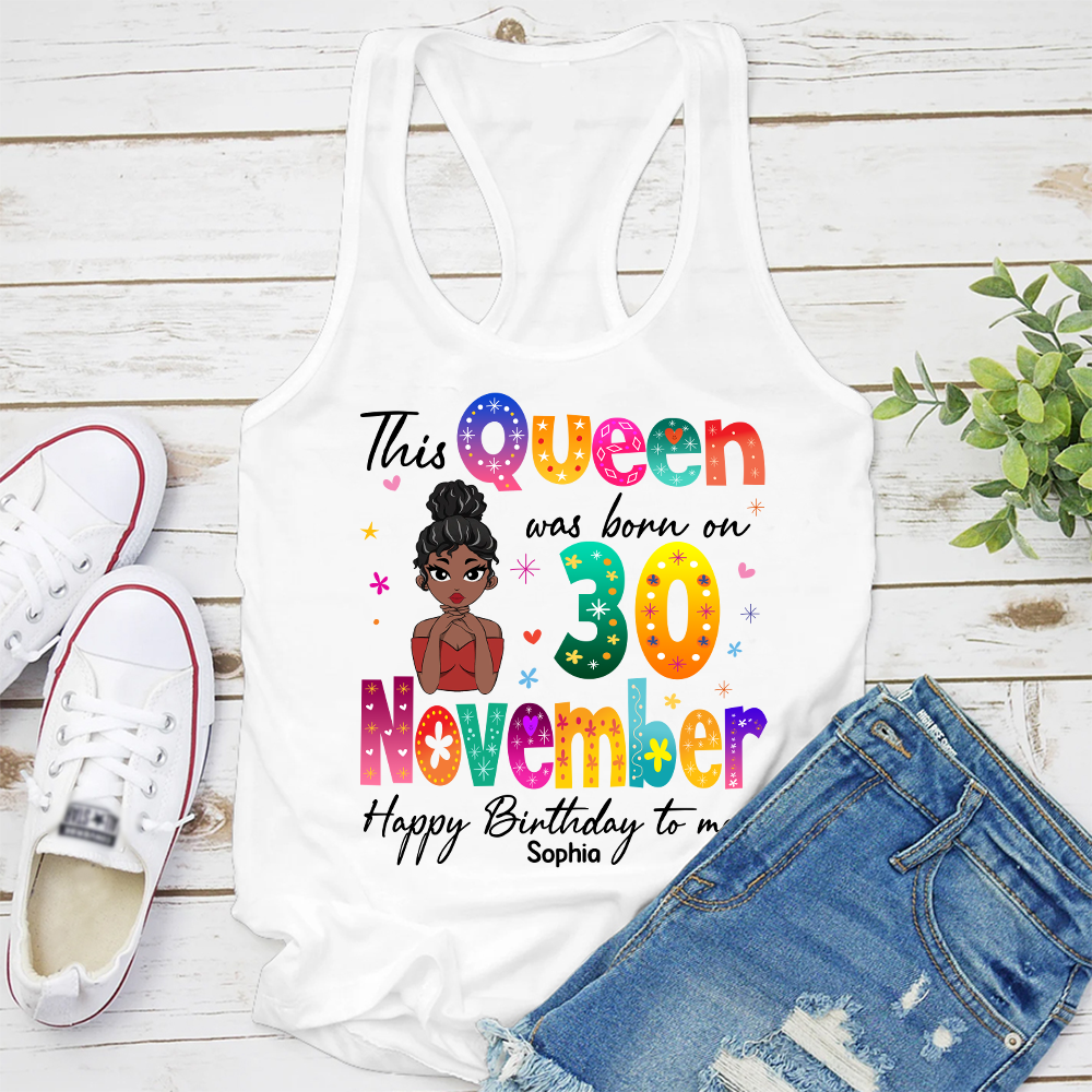 November Birthday Shirt, Custom Birthday Shirt, Queen Was Born In November, November Birthday Shirts For Woman, November Birthday Gifts