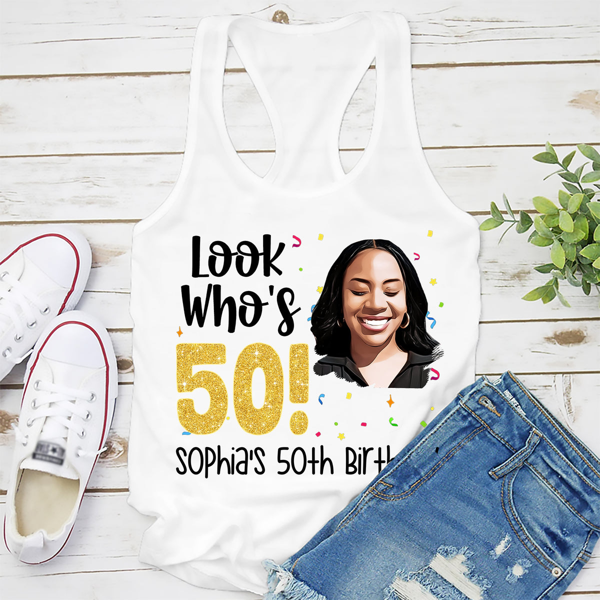 50th Birthday Shirts, Custom Birthday Shirts, Turning 50 Shirt, Gifts For Women Turning 50, 50 And Fabulous Shirt, 50th Birthday Shirts For Her-YPT-ALK