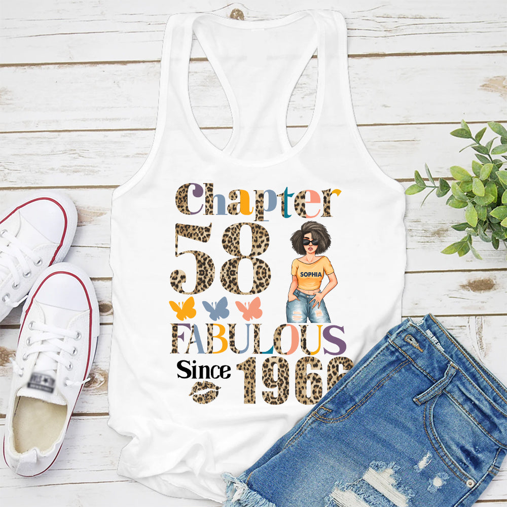 Chapter 58, Fabulous Since 1966 58th Birthday Unique T Shirt For Woman, Custom Birthday Shirt, Her Gifts For 58 Years Old, Turning 58 Birthday Cotton Shirt - YPT-HCT.