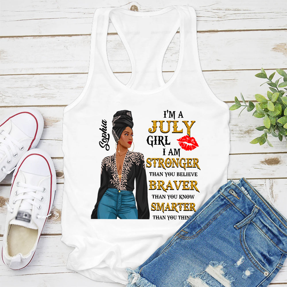 Custom July Birthday Shirt For Woman, Queens Are Born In July Gifts, Melanin Afro Woman Shirt, Black Girl Tee, Afro Queen Gift-YPT-HCT
