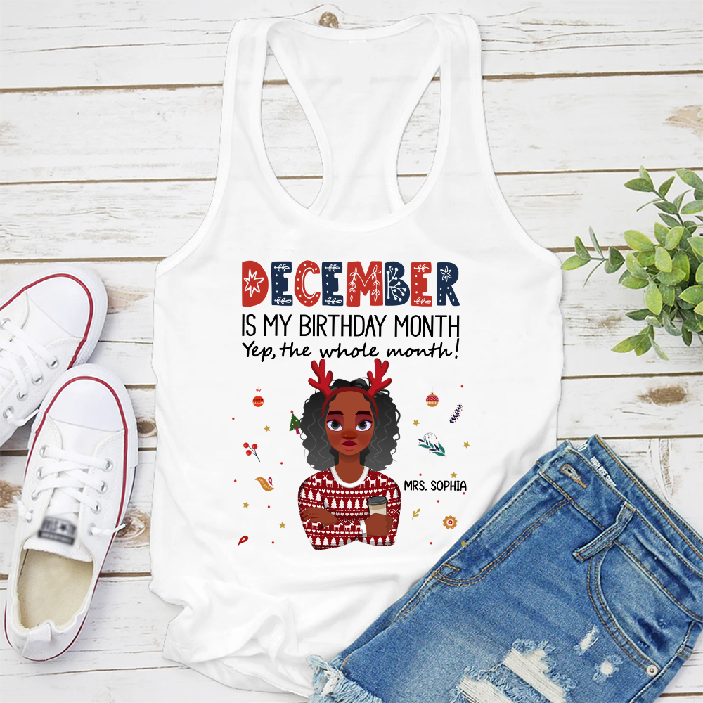 December Birthday Shirt, Custom Birthday Shirt, Queen Was Born In December Birthday Shirts For Woman
