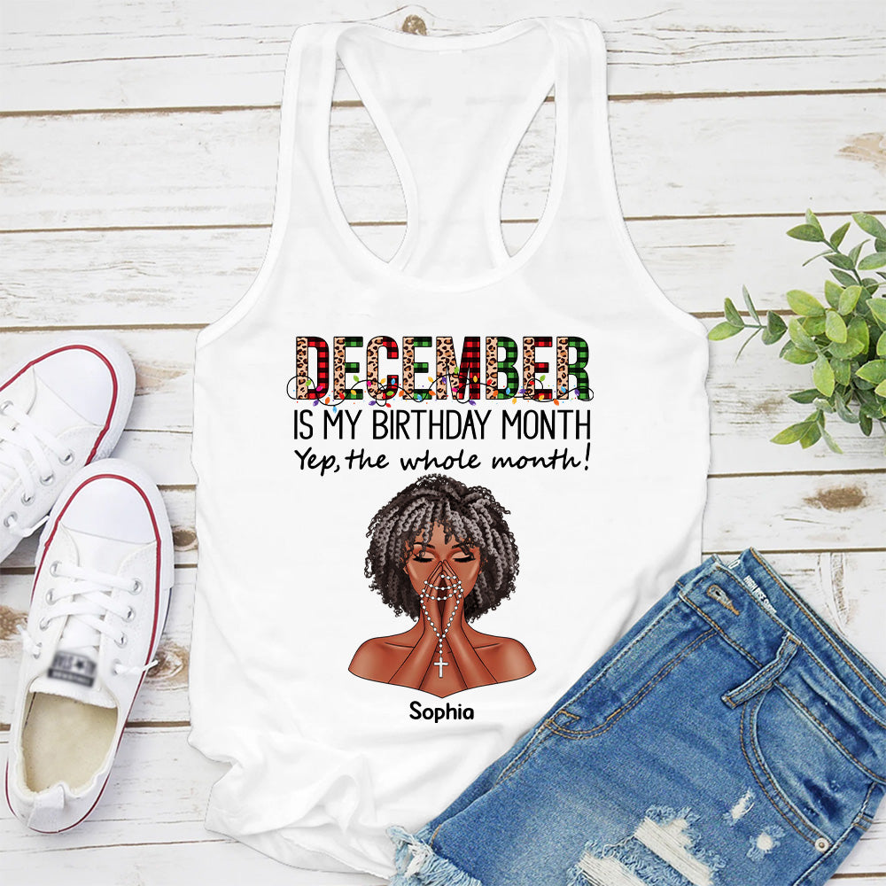 Custom December Birthday Shirt For Woman, Queens Are Born In December Gifts, Melanin Afro Woman Shirt, Black Girl Tee, Afro Queen Gift