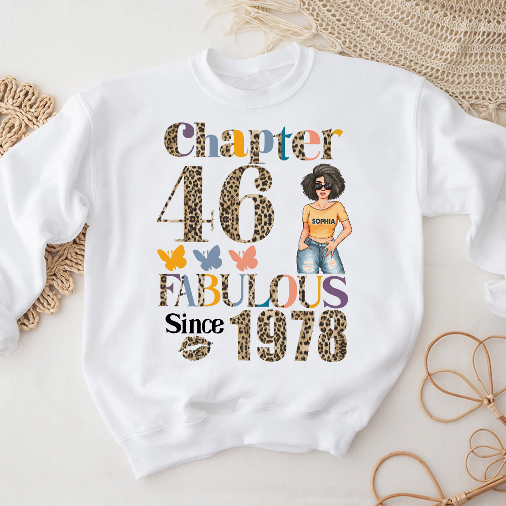 Chapter 46, Fabulous Since 1978 46th Birthday Unique T Shirt For Woman, Custom Birthday Shirt, Her Gifts For 46 Years Old , Turning 46 Birthday Cotton Shirt - YPT-HCT