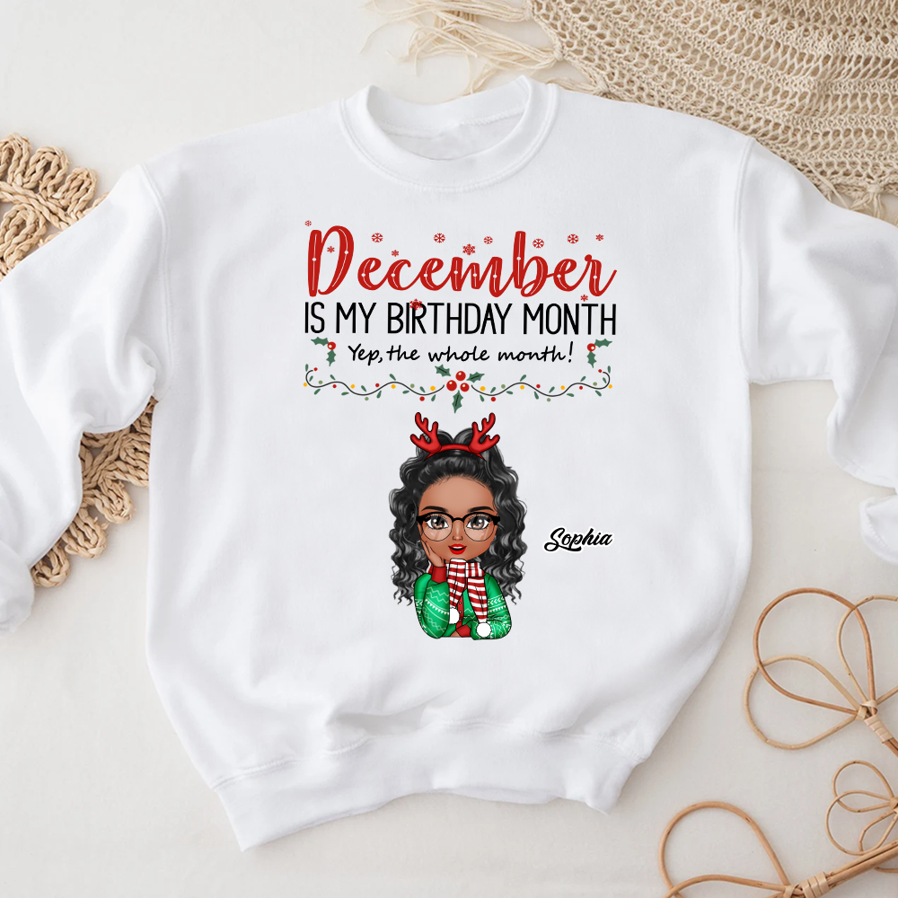 December Birthday Shirt, Custom Birthday Shirt, Queens Born In December, December Birthday Gifts For Afro Woman, December Birthday Gifts