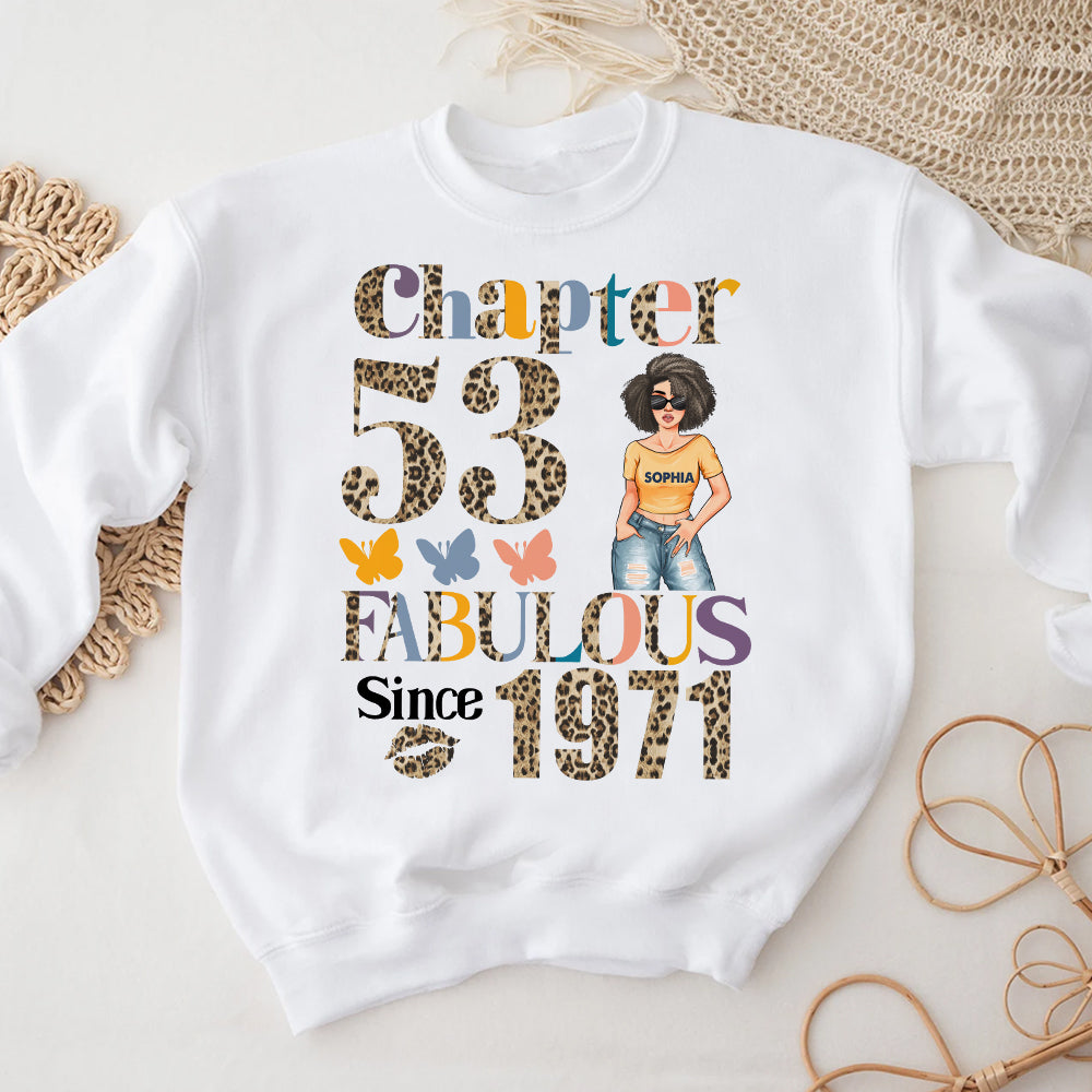 Chapter 53, Fabulous Since 1971 53rd Birthday Unique T Shirt For Woman, Custom Birthday Shirt, Her Gifts For 53 Years Old , Turning 53 Birthday Cotton Shirt - YPT-HCT