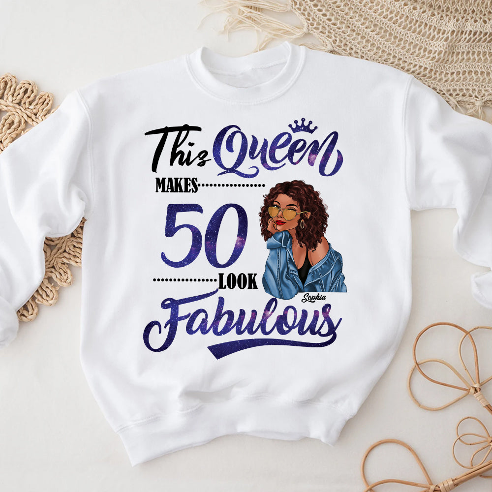 50th Birthday Shirts, Custom Birthday Shirts, Turning 50 Shirt, Gifts For Women Turning 50, 50 And Fabulous Shirt, 50th Birthday Shirts For Her-YPT-ALK