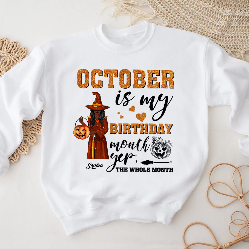 Personalized October Birthday Shirt, Custom Birthday Shirt, Queens are Born In October, October Birthday Shirts For Woman, October Birthday Gifts-YPT-ALK