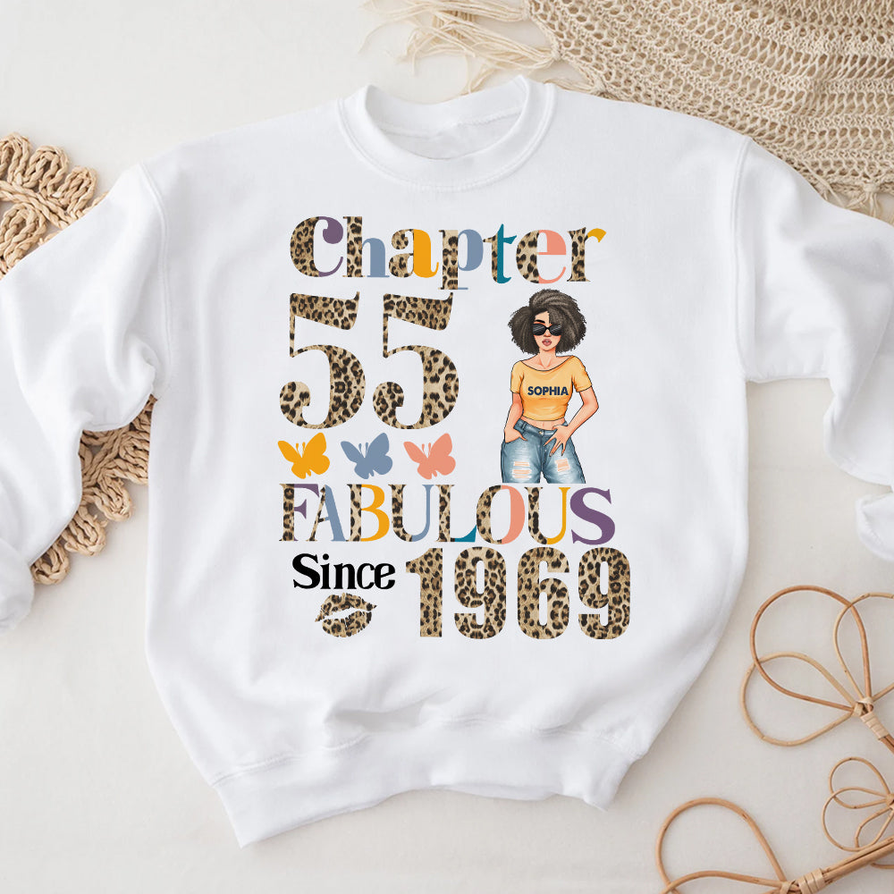 Chapter 55, Fabulous Since 1969 55th Birthday Unique T Shirt For Woman, Custom Birthday Shirt, Her Gifts For 55 Years Old , Turning 55 Birthday Cotton Shirt - YPT-HCT