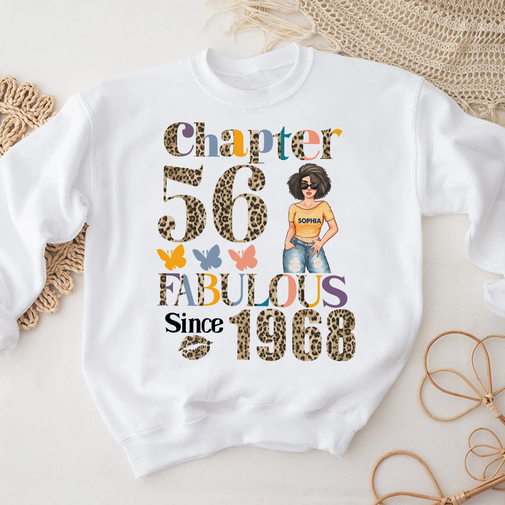 Chapter 56, Fabulous Since 1968 56th Birthday Unique T Shirt For Woman, Custom Birthday Shirt, Her Gifts For 56 Years Old, Turning 56 Birthday Cotton Shirt - YPT-HCT