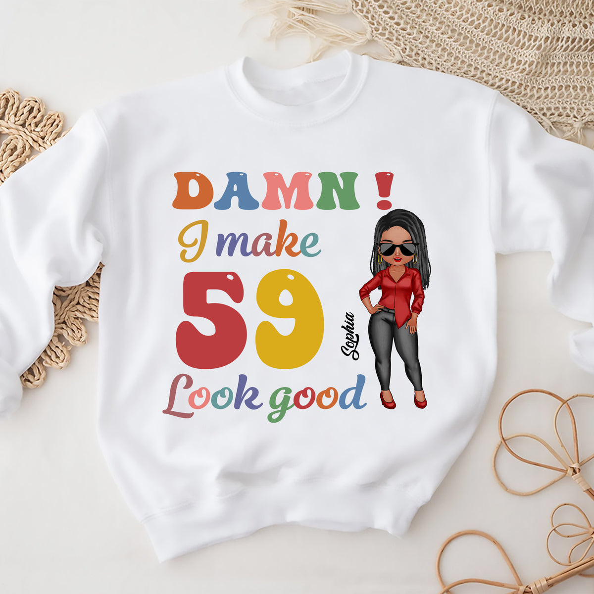 59th Birthday Shirts, Custom Birthday Shirts, Turning 59 Shirt, Gifts For Women Turning 59, 59 And Fabulous Shirt, 1965 Shirt - ALK