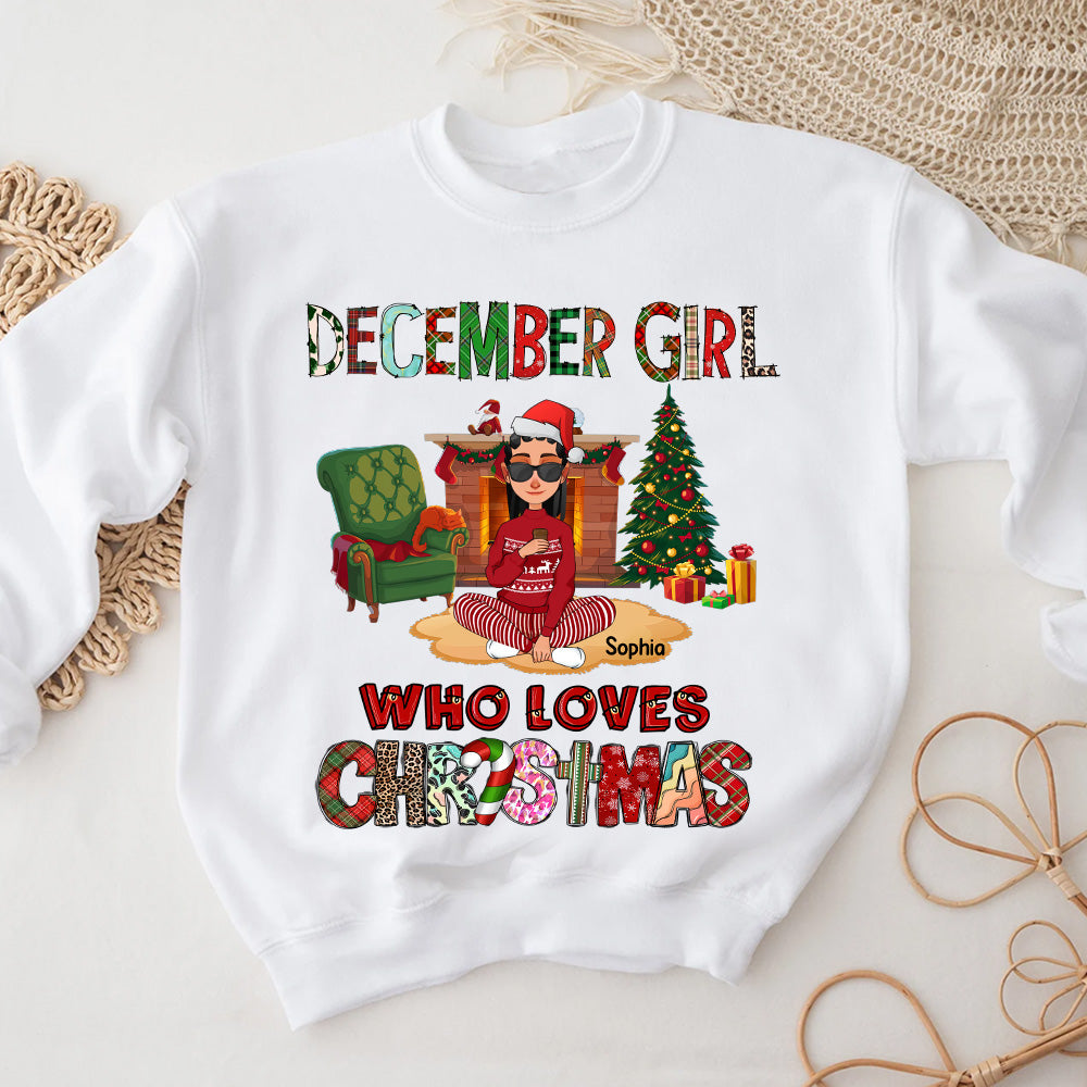 December Christmas Shirt, Custom Christmas Shirt, Queen Was Born In December, December Christmas Shirts For Woman, December Christmas Gifts