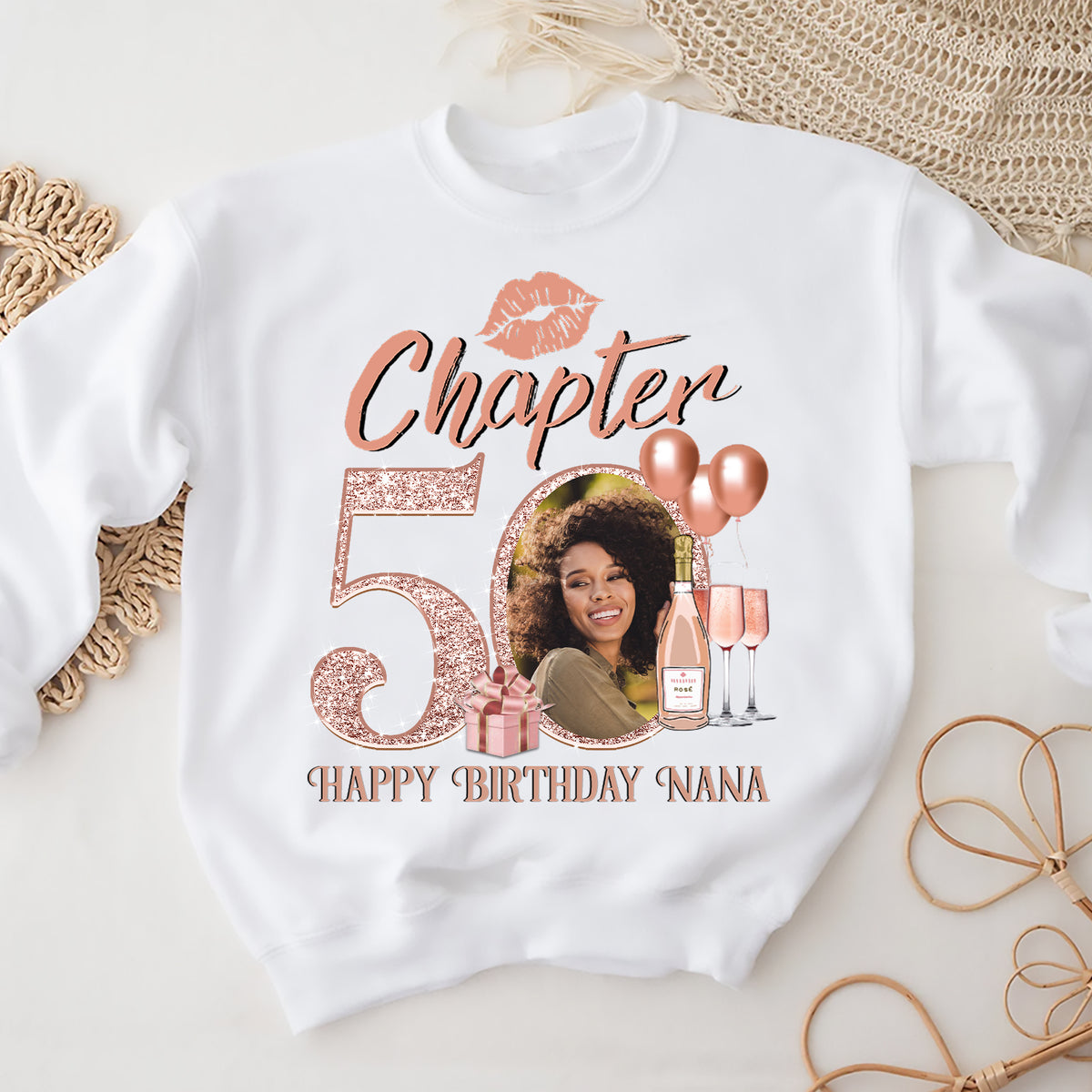 50th Birthday Shirts, Custom Photo Birthday Shirts, Turning 50 Shirt, Gifts For Women Turning 50, 50 And Fabulous Shirt, 50th Birthday Shirts For Her-YPT-ALK