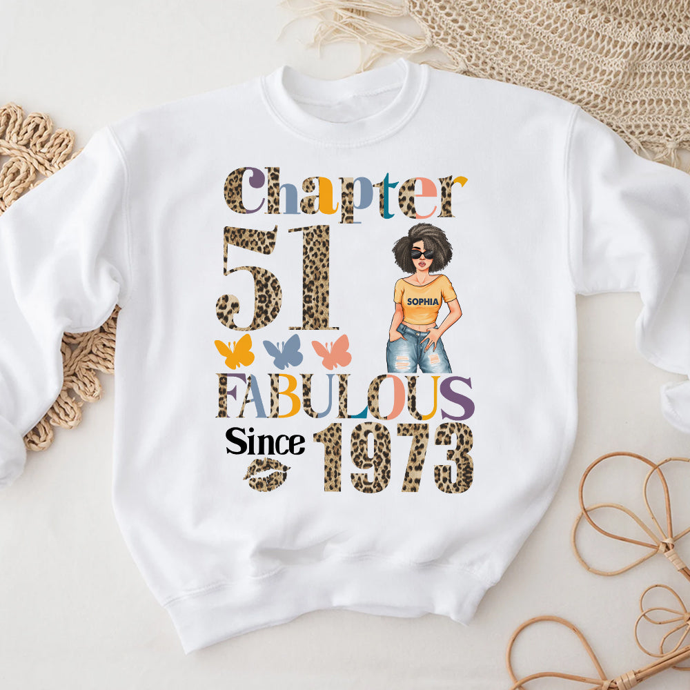 Chapter 51, Fabulous Since 1973 51st Birthday Unique T Shirt For Woman, Custom Birthday Shirt, Her Gifts For 51 Years Old , Turning 51 Birthday Cotton Shirt - YPT-HCT