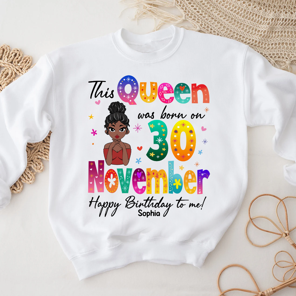 November Birthday Shirt, Custom Birthday Shirt, Queen Was Born In November, November Birthday Shirts For Woman, November Birthday Gifts