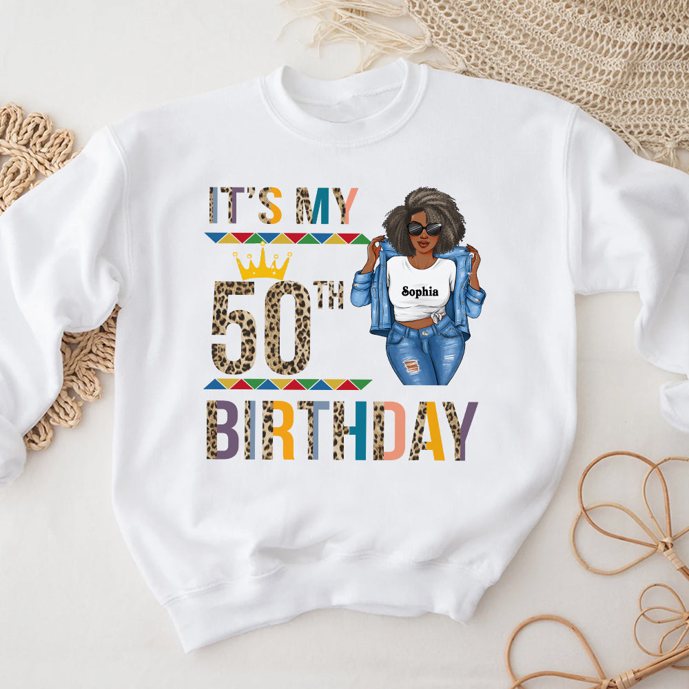 50th Birthday Shirts, Custom Birthday Shirts, Turning 50 Shirt, Gifts For Women Turning 50, 50 And Fabulous Shirt, 50th Birthday Shirts For Her-YPT-HCT