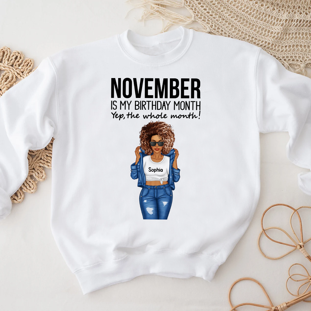 November Birthday Shirt, Custom Birthday Shirt, November Birthday Shirts For Woman, Novemer is my birthday month