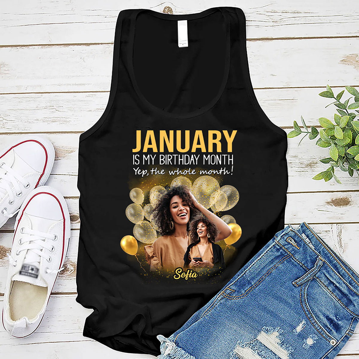 Custom January Birthday Shirt For Woman, Queens Are Born In January Gifts, Melanin Afro Woman Shirt, Black Girl Tee, Afro Queen Gift-YPT-HMT