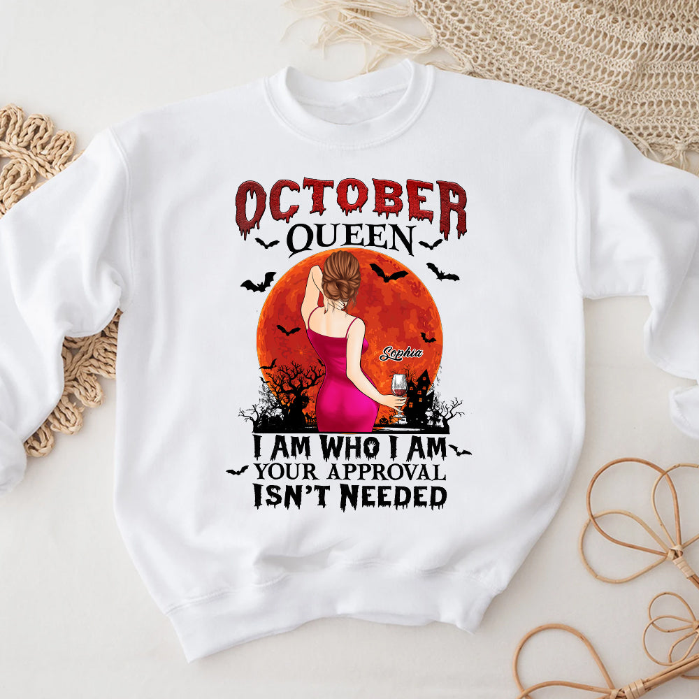 Personalized October Birthday Shirt, Custom Birthday Shirt, Queens are Born In October, October Birthday Shirts For Woman, October Birthday Gifts-YPT-TLQ