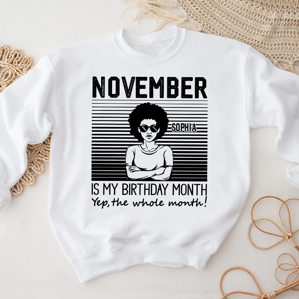November Birthday Shirt, Custom Birthday Shirt, Queen Was Born In November, November Birthday Shirts For Woman, November Birthday Gifts