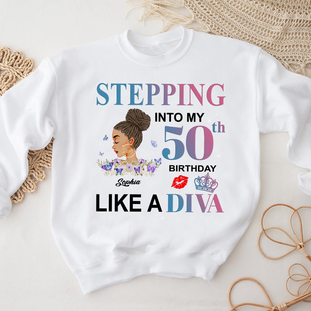 Personalized 50th birthday gifts, 50th Birthday Unique T Shirt For Woman, Custom Birthday Shirt, Her Gifts For 50 Years Old , Turning 50 Birthday Cotton Shirt-YPT-ALK