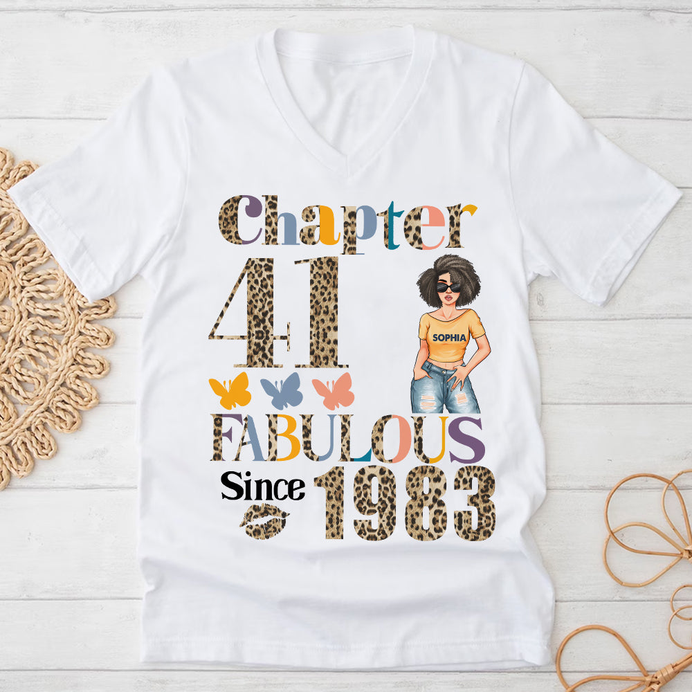 Chapter 41, Fabulous Since 1983 41st Birthday Unique T Shirt For Woman, Custom Birthday Shirt, Her Gifts For 41 Years Old , Turning 41 Birthday Cotton Shirt - YPT-HCT