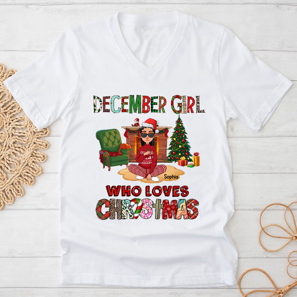 December Christmas Shirt, Custom Christmas Shirt, Queen Was Born In December, December Christmas Shirts For Woman, December Christmas Gifts
