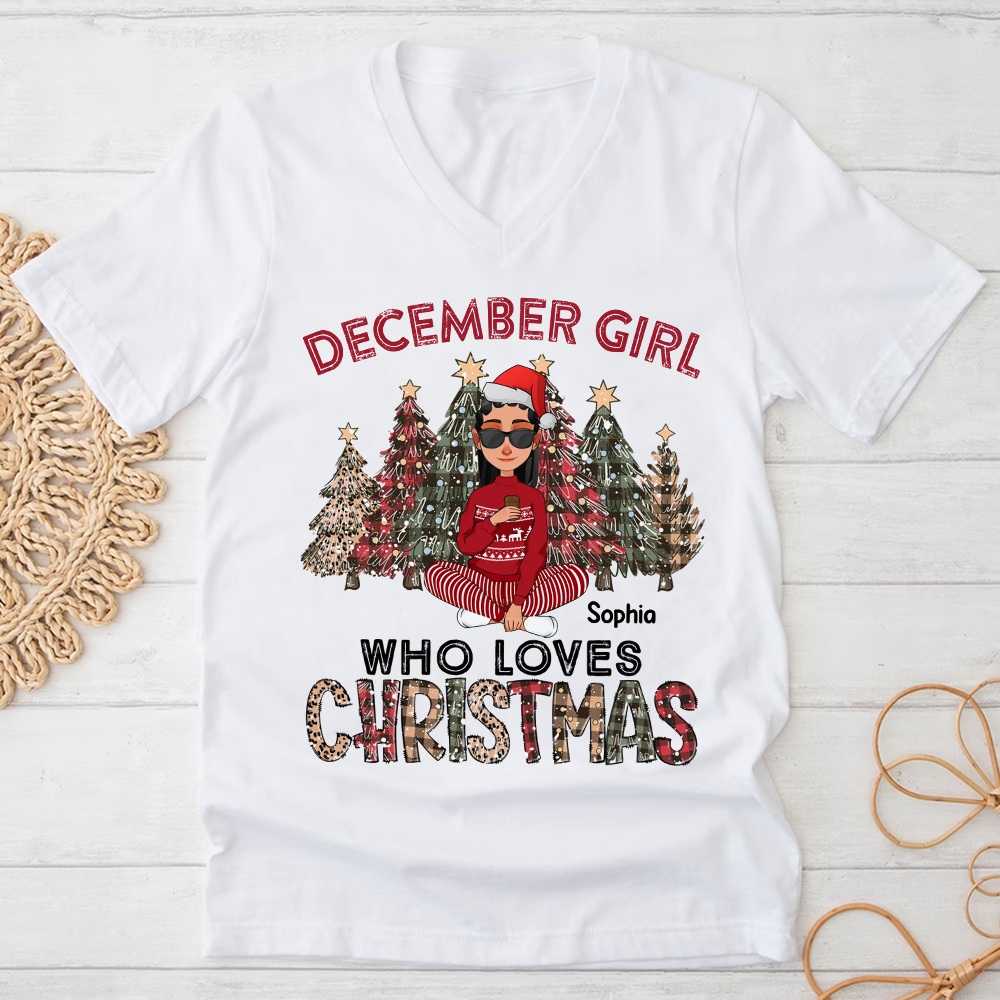 December Christmas Shirt, Custom Christmas Shirt, Queen Was Born In December, December Christmas Shirts For Woman, December Christmas Gifts