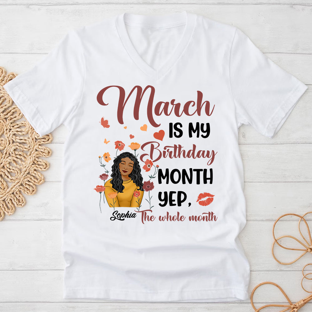 Custom Birthday Shirt, March Birthday Shirts For Woman, March Birthday Gifts