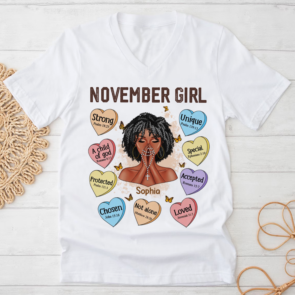 November Birthday Shirt, Custom Birthday Shirt, Queen Was Born In November, November Birthday Shirts For Woman, November Birthday Gifts