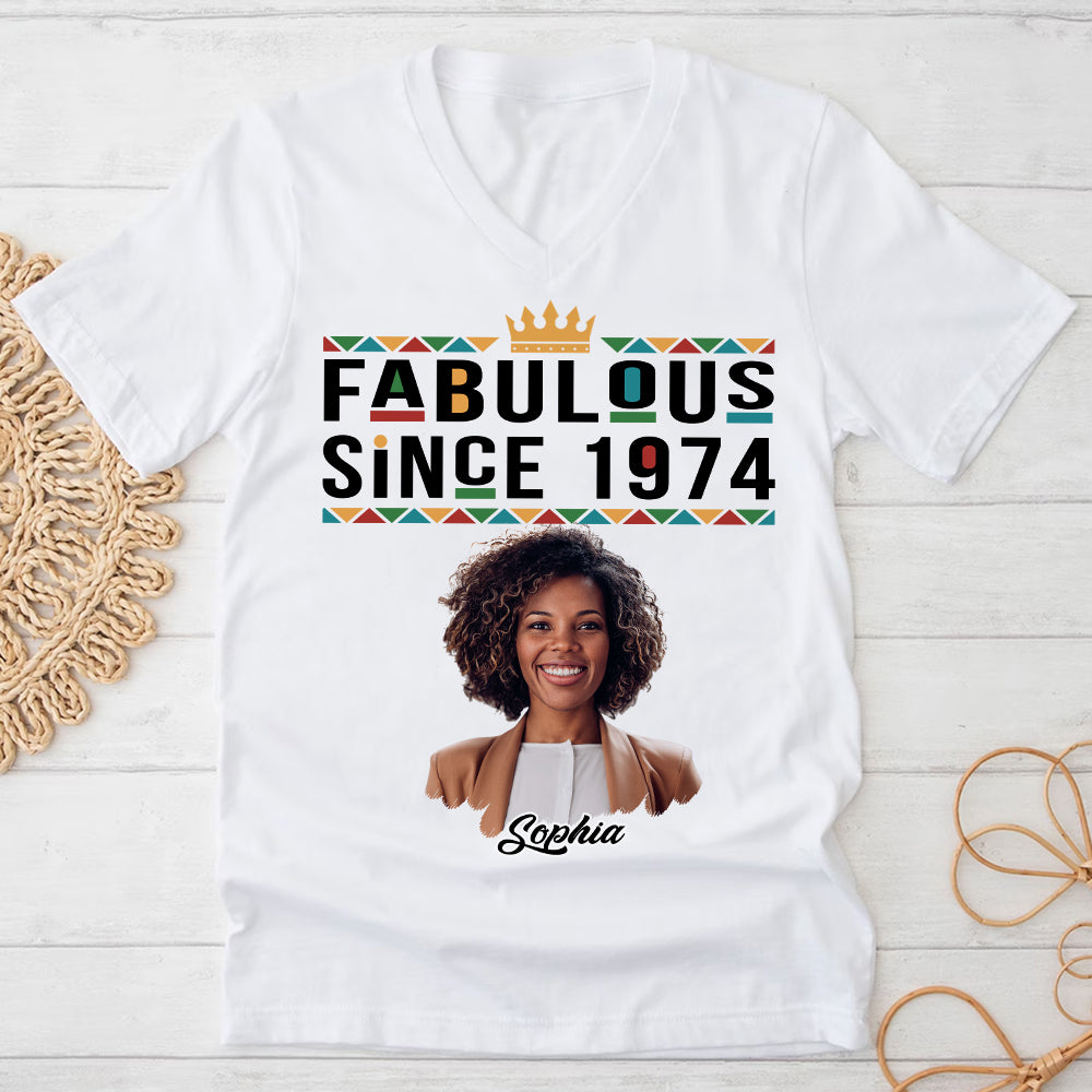 50th Birthday Shirts, Custom Birthday Shirts, Turning 50 Shirt, Gifts For Women Turning 50, 50 And Fabulous Shirt, 1974 Shirt - HCT
