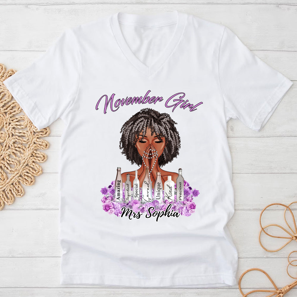 November Birthday Shirt, Custom Birthday Shirt, Queen Was Born In November, November Birthday Shirts For Woman, November Birthday Gifts