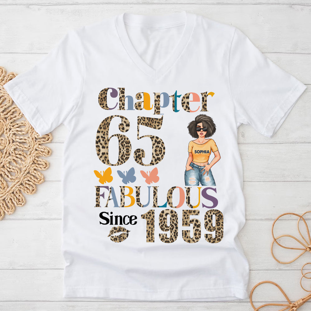 Chapter 65, Fabulous Since 1959 65th Birthday Unique T Shirt For Woman, Custom Birthday Shirt, Her Gifts For 65 Years Old , Turning 65 Birthday Cotton Shirt - YPT-HCT