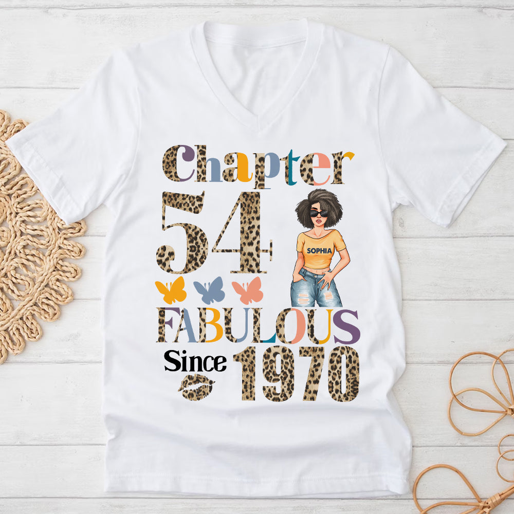 Chapter 54, Fabulous Since 1970 54th Birthday Unique T Shirt For Woman, Custom Birthday Shirt, Her Gifts For 54 Years Old , Turning 54 Birthday Cotton Shirt - YPT-HCT.