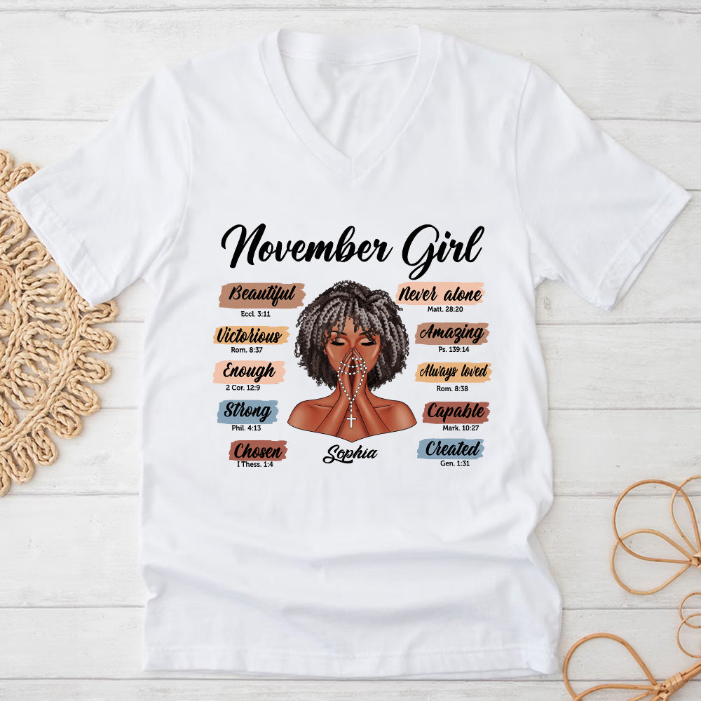 November Birthday Shirt, Custom Birthday Shirt, Queen Was Born In November, November Birthday Shirts For Woman, November Birthday Gifts