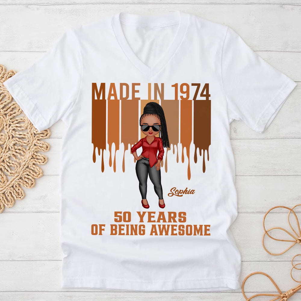 50th Birthday Shirts, Custom Birthday Shirts, Turning 50 Shirt, Gifts For Women Turning 50, 50 And Fabulous Shirt, 1974 Shirt - HCT