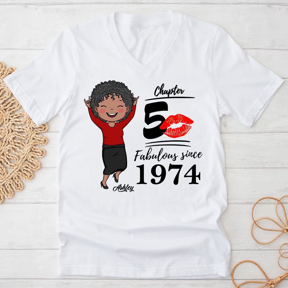50th Birthday Shirts, Custom Birthday Shirts, Turning 50 Shirt, Gifts For Women Turning 50, 50 And Fabulous Shirt, 1974 Shirt - ALK