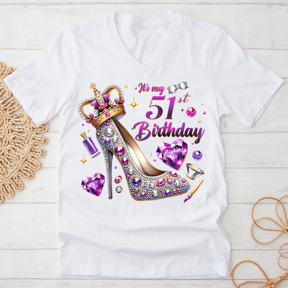 51st Birthday Shirts, Custom Birthday Shirts, Turning 51 Shirt, Gifts For Women Turning 51, 51 And Fabulous Shirt, 51st Birthday Shirts For Her-YPT-ALK