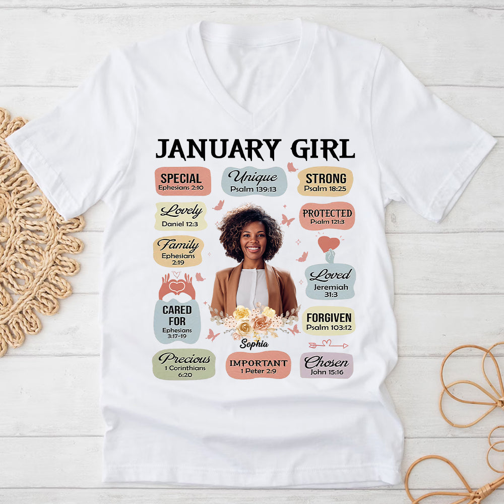 Custom January Birthday Shirt For Woman, Queens Are Born In January Gifts, January Birthday Woman Shirt, January Queen Gift