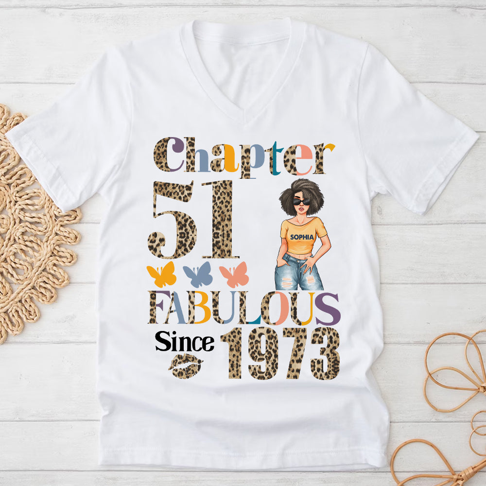 Chapter 51, Fabulous Since 1973 51st Birthday Unique T Shirt For Woman, Custom Birthday Shirt, Her Gifts For 51 Years Old , Turning 51 Birthday Cotton Shirt - YPT-HCT