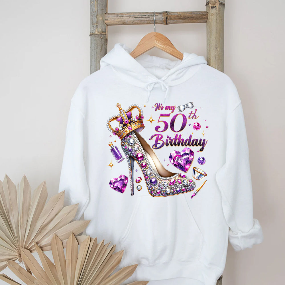 50th Birthday Shirts, Custom Birthday Shirts, Turning 50 Shirt, Gifts For Women Turning 50, 50 And Fabulous Shirt, 50th Birthday Shirts For Her-YPT-ALK