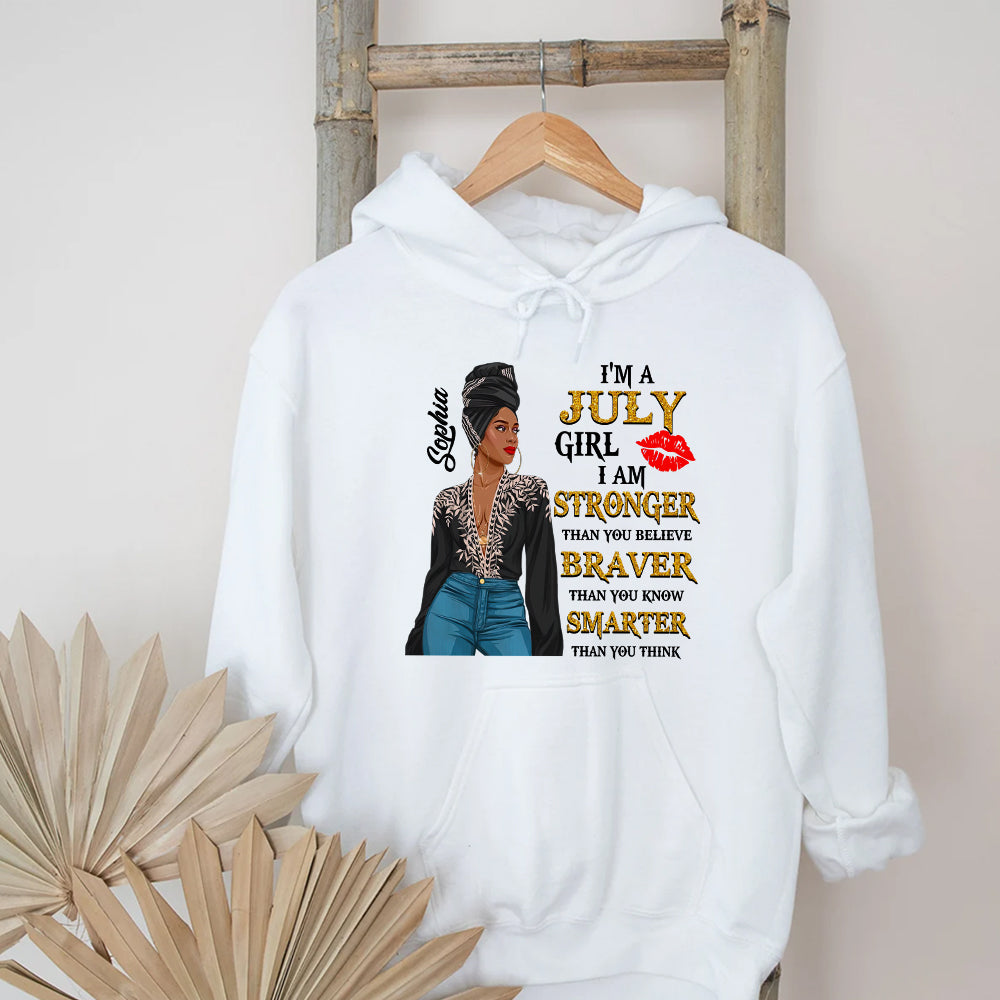 Custom July Birthday Shirt For Woman, Queens Are Born In July Gifts, Melanin Afro Woman Shirt, Black Girl Tee, Afro Queen Gift-YPT-HCT