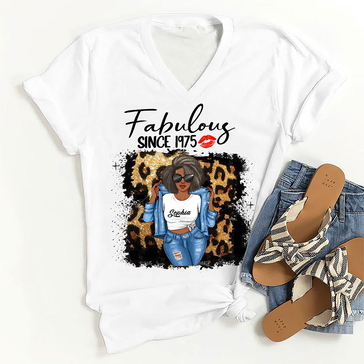 50th Birthday Shirts, Custom Birthday Shirts, Turning 50 Shirt, Gifts For Women Turning 50, 50 And Fabulous Shirt, 1975 Shirt, 50th Birthday Shirts For Her-YPT-HMT