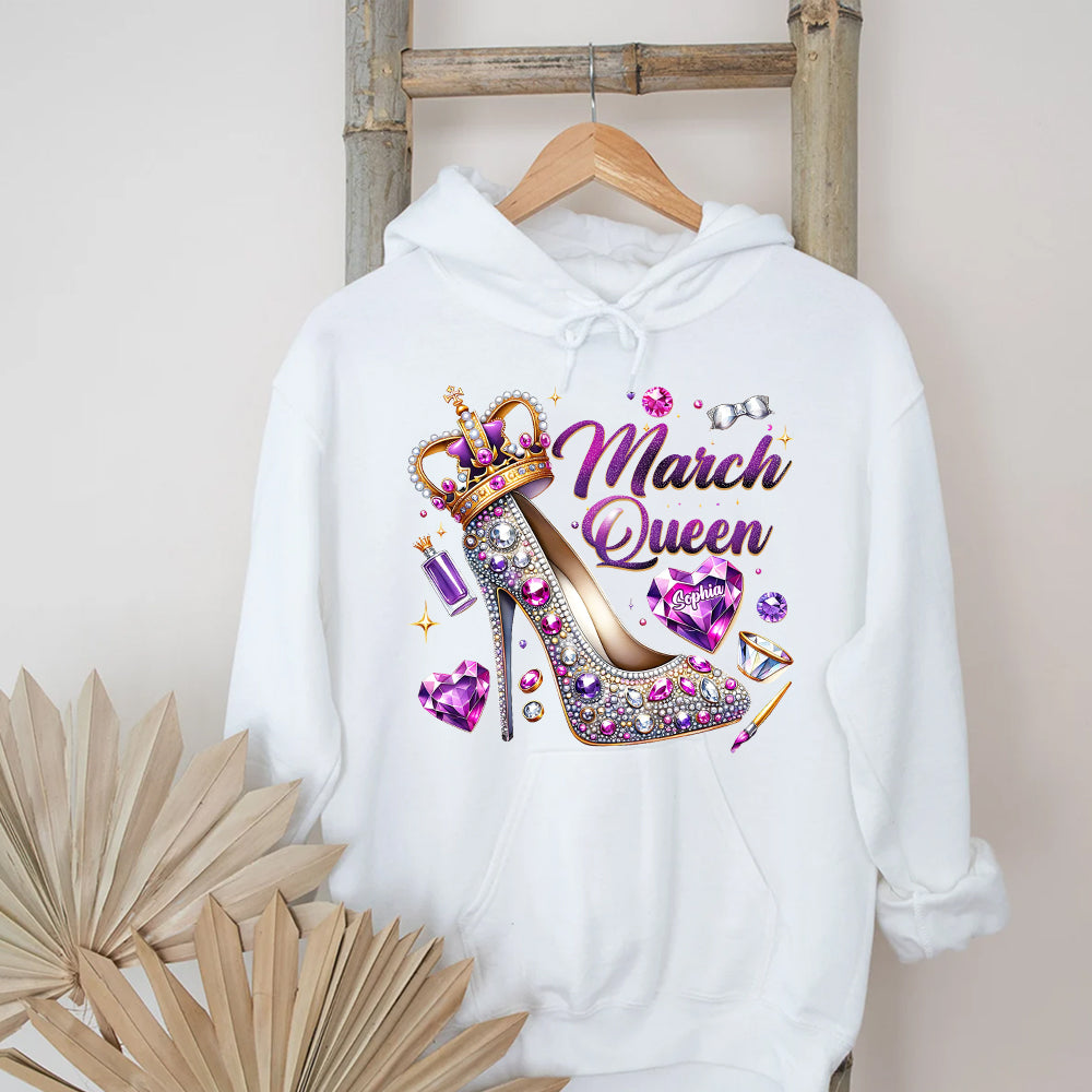 March Birthday Shirt, Custom Birthday Shirt, Queens was Born In March, March Birthday Shirts For Woman, March Birthday Gifts-YPT-ALK