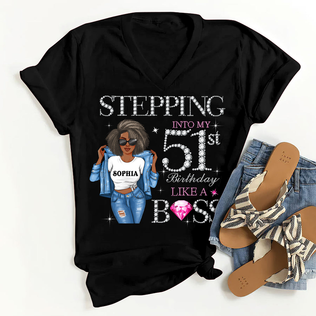 51st Birthday Shirts, Custom Birthday Shirts, Turning 51 Shirt, Gifts For Women Turning 51, 51st Birthday Shirts For Her-YPT-HMT