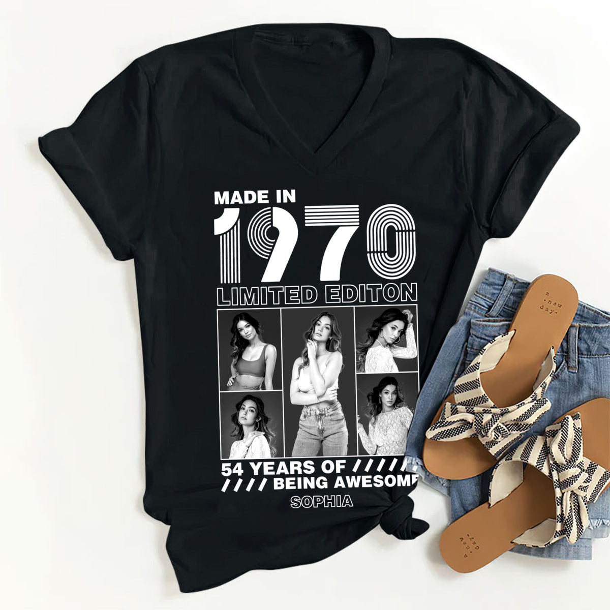 54th Birthday Shirts, Custom Birthday Shirts, Turning 54 Shirt, Gifts For Women Turning 54, 54 And Fabulous Shirt -YPT-TLT