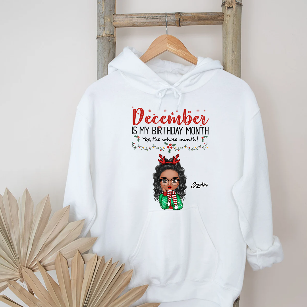 December Birthday Shirt, Custom Birthday Shirt, Queens Born In December, December Birthday Gifts For Afro Woman, December Birthday Gifts