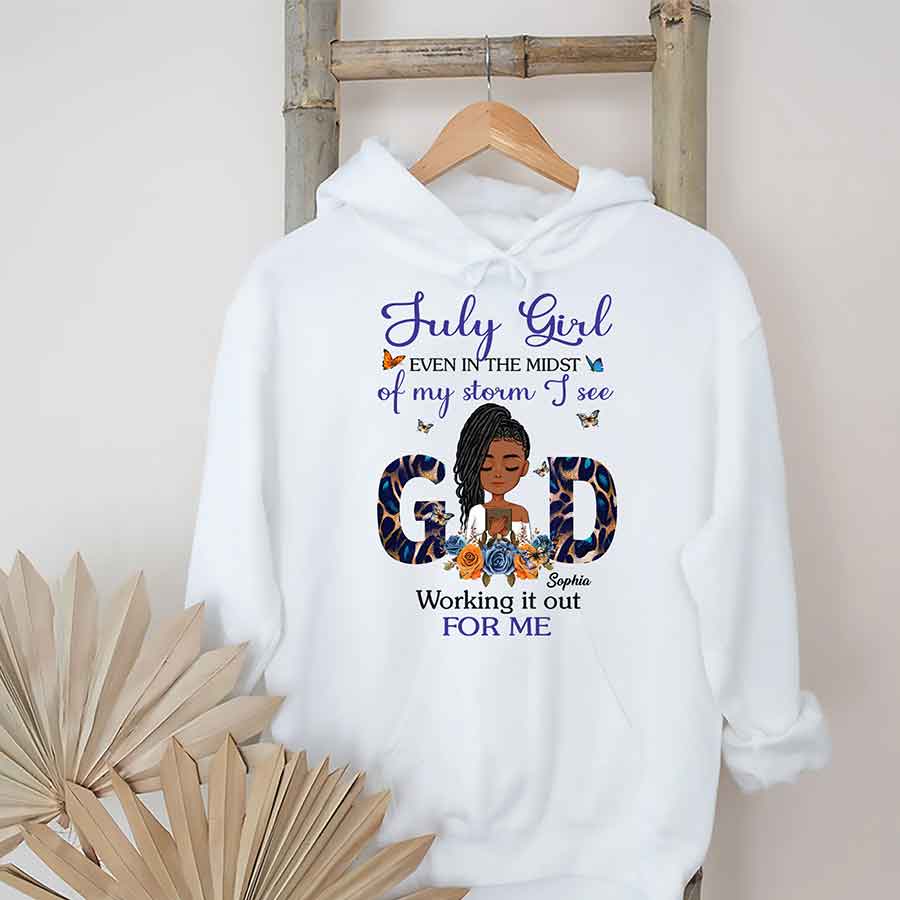 Custom July Birthday Shirt For Woman, Queens Are Born In July Gifts, Melanin Afro Woman Shirt, Black Girl Tee, Afro Queen Gift-YPT-ALK