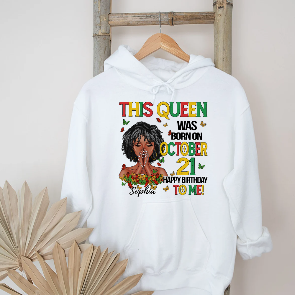October Birthday Shirt, Custom Birthday Shirt, Queen Was Born In October Birthday Shirts For Woman