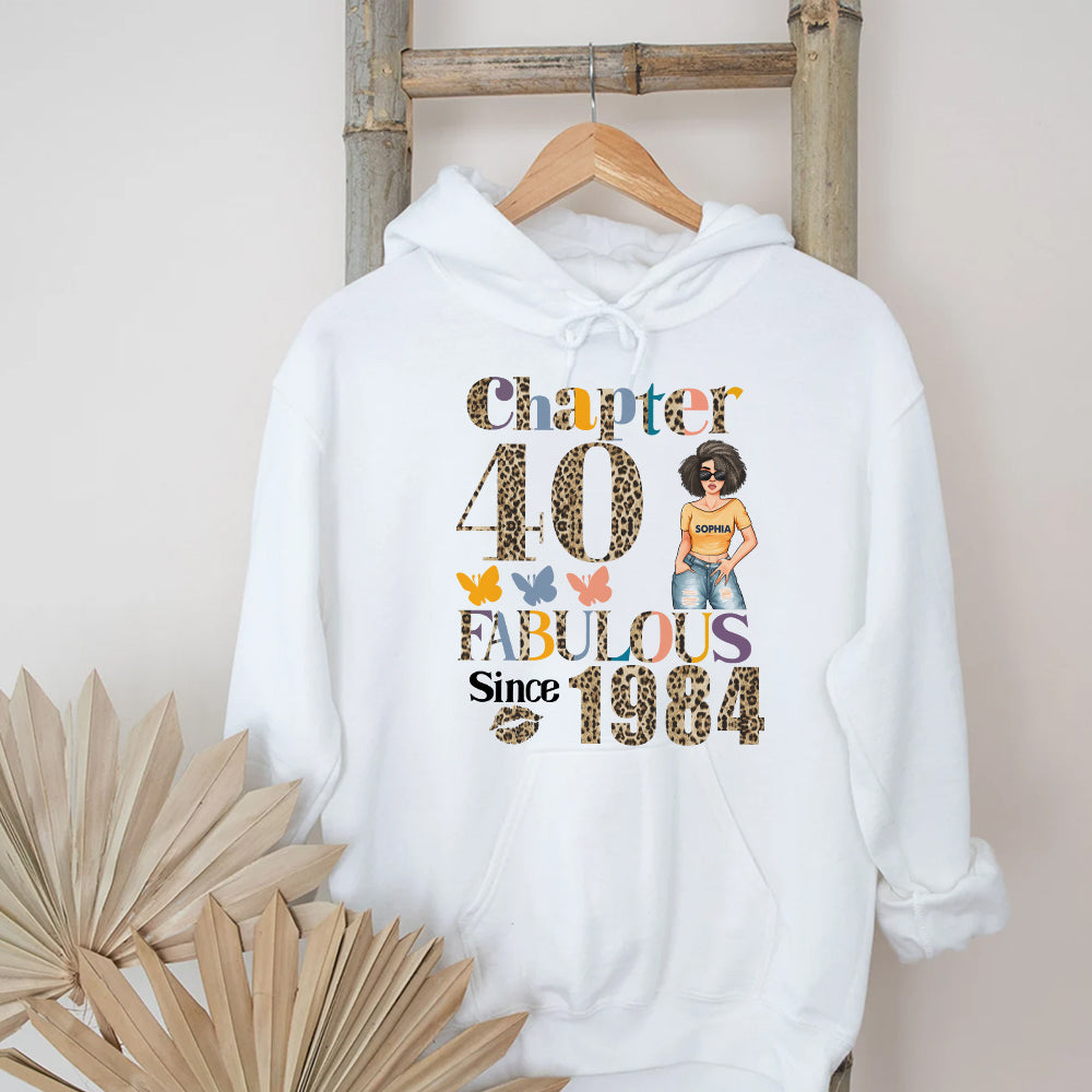Chapter 40, Fabulous Since 1984 40th Birthday Unique T Shirt For Woman, Custom Birthday Shirt, Her Gifts For 40 Years Old , Turning 40 Birthday Cotton Shirt - YPT-HCT
